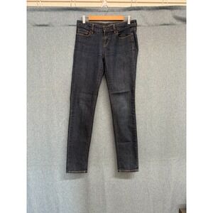 LOFT Womens 4 Modern Skinny Jeans Blue Dark Wash Denim Stretch Ann Taylor EUC